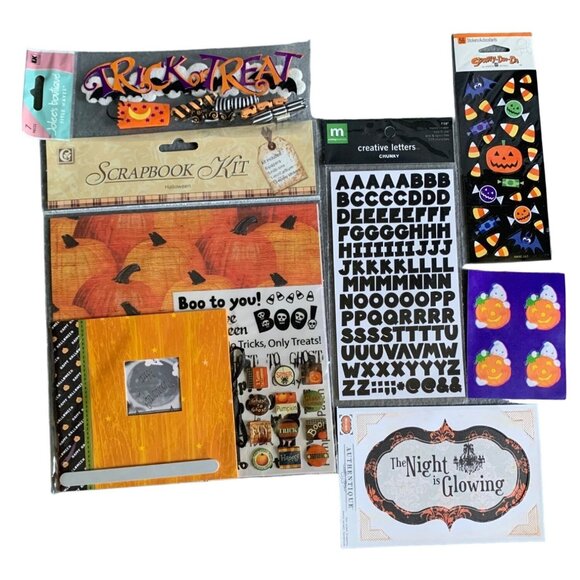 Halloween Scrapbook Kit With Stickers & Creative Letters - Picture 1 of 8